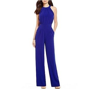 Antonio Melani Ronda Crepe Blue Jumpsuit size 2